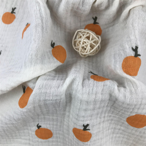 Wholesale <strong>Organic</strong> <strong>Cotton</strong> Muslin Fabric Rolls 4 Layer Crinkle <strong>Gauze</strong> Combed Yarn 120gsm Weight Good Price for Boys Girls Pillow - Product Image 3
