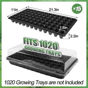 Muestra Gratis: Bandejas Cuadradas de Plástico PET Duradero de 60g con 21-128 Celdas para Germinación de Plantas, Flores y Vegetales de Jardín - Product Image 2