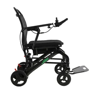 Carbon Fiber Frame Easy Folding Anhui Motorized 6 Km/h Electric Wheelchair Supplies Black Folding Chairs
