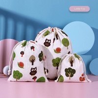 Kantong Serut Katun-Linen Cetak, Tas Hadiah Kain Kecil, Pengusir Nyamuk Herbal, Asal Yiwu, Tersedia Grosir