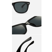 Lunettes de soleil classiques à verres PC, haute définition, carrées, protection UV400, polarisées, miroir, légères, confortables à porter