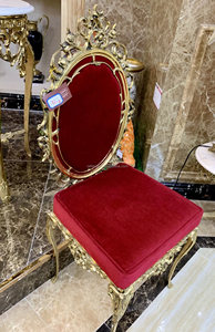 OE-FASHION Chaise Red Queen <span class=keywords><strong>Elizabeth</strong></span> entièrement en cuivre, style baroque italien, style européen, meubles de luxe pour salon, original - Product Image 3