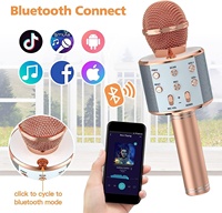 Microphone et haut-parleur 2 en 1, 5 effets de changement de voix, Bluetooth 5.0, emplacement pour carte TF, haut-parleur karaoké sans fil portable pour les fêtes