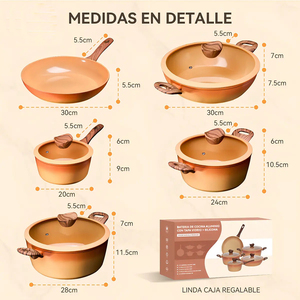 Modern Ceramic Marble Coated Pot Pan Silicone Glass Lids Bakelite Handles Non-Stick Forged Aluminum <b>Cookware</b> <b>Set</b> Gas <b>Induction</b> - Product Image 2