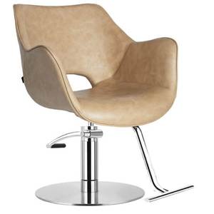Conjunto <span class=keywords><strong>Completo</strong></span> de Muebles para Salón de Belleza, Silla de Estilismo Color Bronceado con Espejo Arqueado, Estación de Trabajo para Salón - Product Image 2