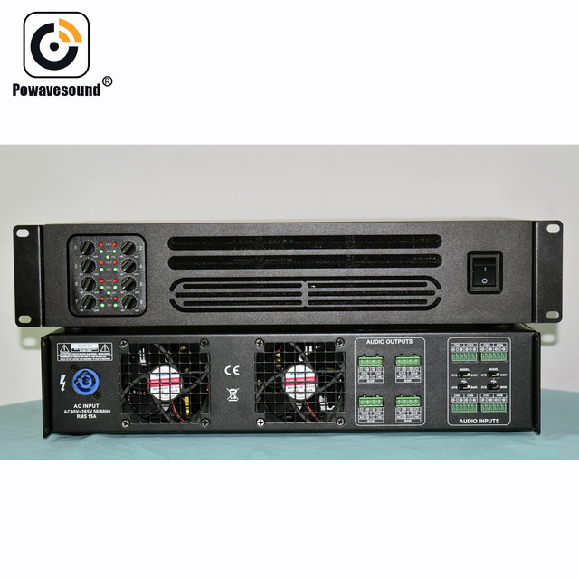8 X 200W 400W Multi Channel Professional Audio Power Amplifier for Commercial Sound Application at School, Hotel, Shopping Mall