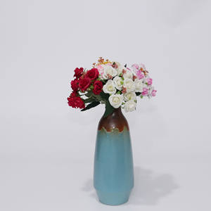 Centrotavola Artigianale di Alta Qualità con Rose Vintage per Matrimoni e Ringraziamento, <span class=keywords><strong>Fiori</strong></span> Artificiali in Tessuto di Seta, Stile Elegante e Lungo - Product Image 2