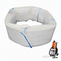 Sacs de remplacement pour aspirateur industriels en PEHD durables 357 mm x 22 m, doublures transparentes robustes pour collecteur de poussière compatibles avec extracteur
