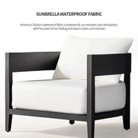 Ensemble de canapés de luxe OEM pour l'extérieur, mobilier de jardin, ensemble de canapés de patio, canapé en forme de L, chaise de jardin, ensemble de canapés modernes en aluminium