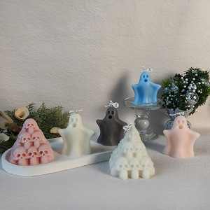 Vela Aromática con Figura 3D de Fantasma y Calavera, Vela de Cera de Soja, Decoración para Halloween, Ambiente Festivo, Regalo - Product Image 2