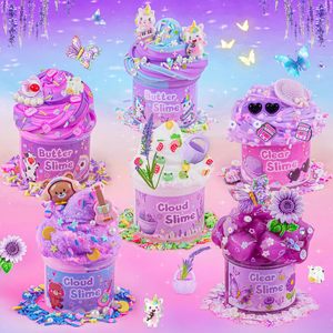 Hot Selling 6pcs Educational Cup Cake <b>Slime</b> Putty Cotton Crazy Fluffy <b>Slime</b> <b>Toy</b> for Girls - Product Image 3