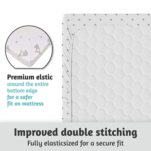 Hot bán tùy chỉnh in ấn mềm trẻ em bé 100% hữu cơ thiên nhiên bông gối nôi bộ đồ giường tấm Set - Product Image 3