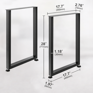 Patas de Mesa Cuadradas de Acero Inoxidable de Alta Resistencia y la Mejor Calidad - Fácil Instalación para Uso en Comedor/Cocina/Oficina EDPTBL000 - Product Image 2