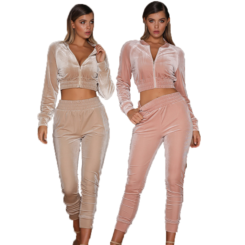 Тренировки, штаны-леггинсы, комплект с курткой на молнии укороченные куртки из бархата на осень-зиму из 2 предметов тренажерный зал для женщин ювелирные наборы