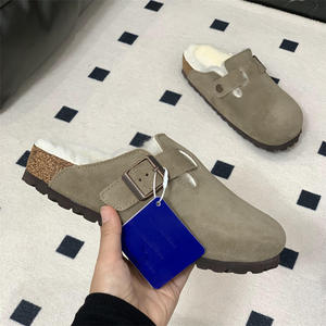 Женские полусапожки Sangpo Birkan с круглым носком, на толстой подошве, осенне-зимние, новые, с мехом, верх из натуральной коровьей кожи, с пробковой стелькой, модель Mao Mao - Product Image 2