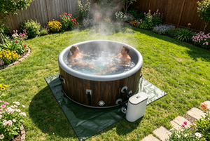 Jacuzzi Inflable Redondo de Gran Capacidad, Piscina de Masaje para Fiestas y Reuniones - Product Image 6
