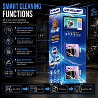 Machine de nettoyage automatique de casques de moto 110V/220V, séchage, désinfection, désodorisation