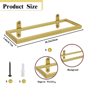 Estantes de Pared Metálicos Dorados para Botellas de <span class=keywords><strong>Vino</strong></span>, Soporte de Exhibición para Botellas de <span class=keywords><strong>Vino</strong></span>, Organizador Colgante para Botellas de Bebidas y Licores - Product Image 5