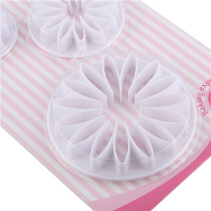 Offre Spéciale OEM BRICOLAGE PERSONNALISÉ Anniversaire Cadeau Poignée <span class=keywords><strong>Presse</strong></span> 3D Fondant Gâteau Embosseuse Moules Fleur Imprimer Ensembles de Coupe-Biscuits Pour La Décoration - Product Image 2