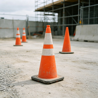 Cônes de signalisation routière, délimiteurs de chantier, cônes de sécurité routière réfléchissants, cônes de circulation