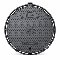 Couvercle de regard rond en fonte ductile EN124, robuste, antivol, étanche, verrouillable, pour égouts municipaux et drainage routier