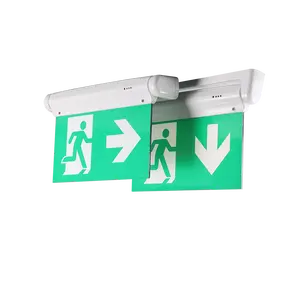 חיים ארוכים ספק פושאן 3W שלט יציאת חירום כפול צדדים LED אור חירום עם איש ריצה