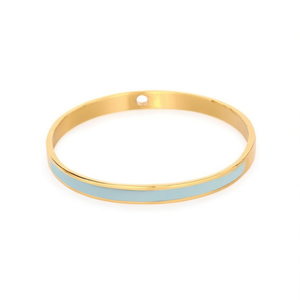 Bracciale Aperto Angelina in Acciaio Inossidabile 50x60 mm Placcato Oro, Gioiello Unisex alla Moda - Product Image 4