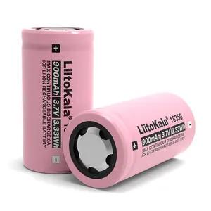 Original Liitokala ICR18350 900mAh 8A 3.7V Li ion Rechargeable Battery 18350 Cell for flashlight