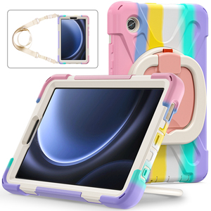 Custodia Girevole a 360 Gradi <span class=keywords><strong>per</strong></span> <span class=keywords><strong>Tablet</strong></span> <span class=keywords><strong>Samsung</strong></span> Galaxy Tab A9 Sm-x110 X115 8.7 Pollici, Robusta in Silicone Antiurto con Maniglia - Product Image 3