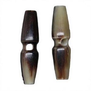 Handmade Polished 2-Hole Toggle Button Stylish Animal Flatback Garment Decoration Accessory Top-Ranked Buffalo Ox Horn Toggle - Product Image 1