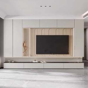 Meuble TV élégant au design moderne et écologique pour salon, appartement et hôtel, construction en bois, convient aux téléviseurs de 65 pouces et plus - Product Image 3