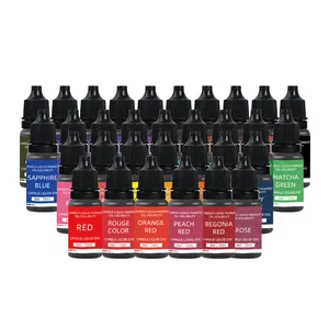 32 colores 10ml pigmento de tinte de vela Soluble en aceite líquido sin perfume para jabón DIY velas de soja Fabricación de cera de soja tinte de color de vela