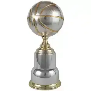 Trofeo di Basket SPECTACOLARE in Metallo Argento e Oro - Product Image 1
