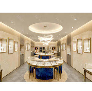 Diseños de Exhibidores de Joyería de Alta Gama, Mostrador Redondo de Vidrio para Exhibición de Joyería, Vitrina de Joyería de Lujo Personalizada en Venta - Product Image 1