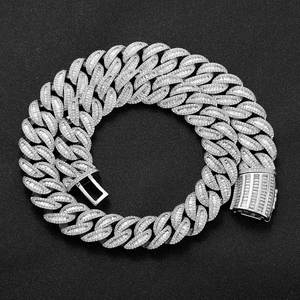 Collane di gioielli impermeabili senza appannamento HipHop 15MM/20MM Miami Cubic Zirconia catena cubana per uomo - Product Image 2