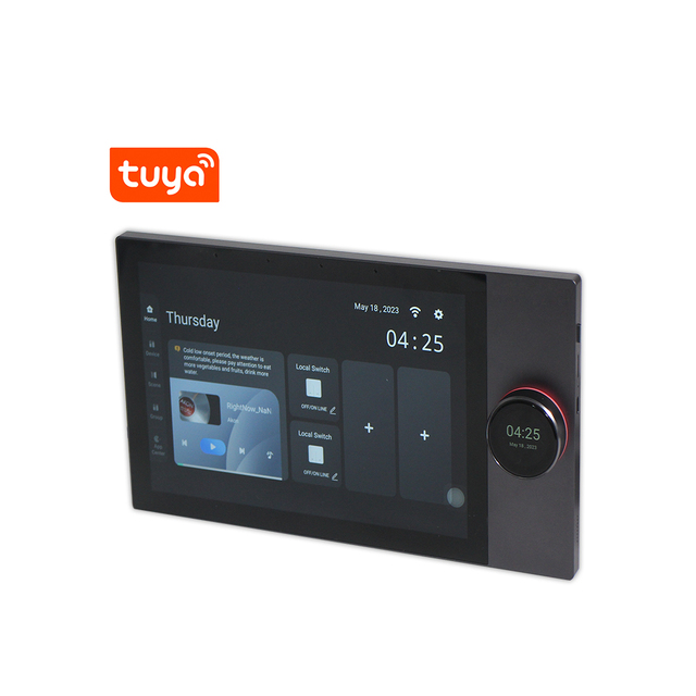 Tuya Zigbee Smart Home Audio Bluetooth Android WiFi Switch Wall Mount Amplifier with 10" Touchscreen , RJ45,Volume Control Snob
