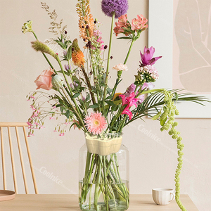 New Arrival Tik Tok Spiral <b>Flower</b> Stem Vase Ikebana DIY <b>Bouquet</b> Arrange Garden Supplies Pot Set - Product Image 2