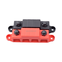 Barre de bus 250A 12V 3/8 "bloc de distribution d'énergie 4 goujons bloc de jonction automobile batterie marine bornier de barre omnibus avec couvercle