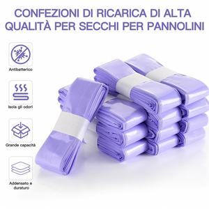 Bolsas de Repuesto para Contenedor de Pañales, 3 Capas, PE/LDPE, Verdes, 6m de Largo, 4 Paquetes/Caja, Marca Lvdi, Logotipo Personalizado, Fábrica China - Product Image 2
