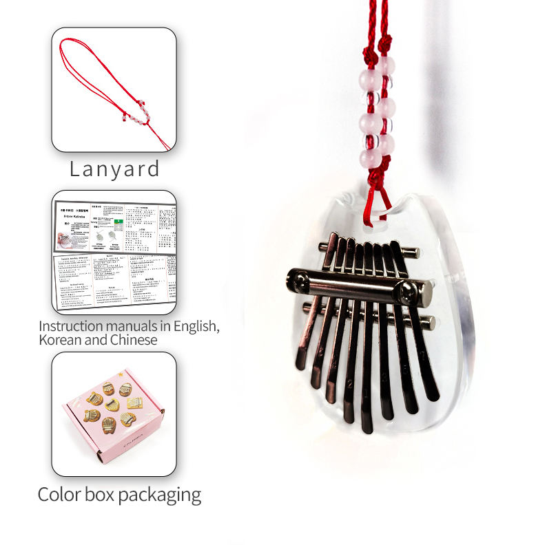 8-tone acrylic Kalimba/Fox