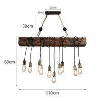 Lustre industriel rétro rustique à 5 lumières Style Steampunk Vintage métal tuyau d'eau suspension lampe en fer matériel pour hôtels