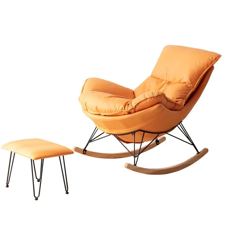 Silla reclinable sencilla y moderna para el hogar, sillón de langosta con taburete