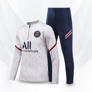 Fußball-Trainingsanzug mit langen Ärmeln, halber Reißverschluss, Kinder-Spieltrikot - Product Image 3