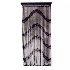 Wooden Curtain <strong>Door</strong> <strong>Beads</strong> Printed Soild Voile Curtain Fabric - Product Image 2