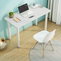 Bureau d'étudiant pour usage domestique, bureau d'écriture et poste de travail minimaliste pour chambre à coucher, bureau d'ordinateur blanc pour locataires