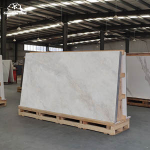 Calacatta Blanc Or Veine Pierre De Marbre Artificielle Comptoir De Cuisine Moderne pour Dessus De Table Intérieur École Grande Dalle De Marbre - Product Image 2