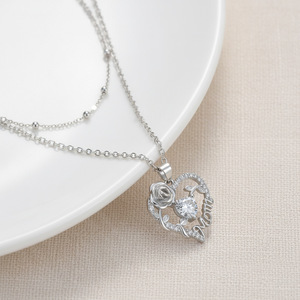 CAIOOCHE Collana con Ciondolo a Cuore MAMA in Ottone di Alta Qualità con Zirconi, Regalo per la Festa della Mamma - Product Image 3