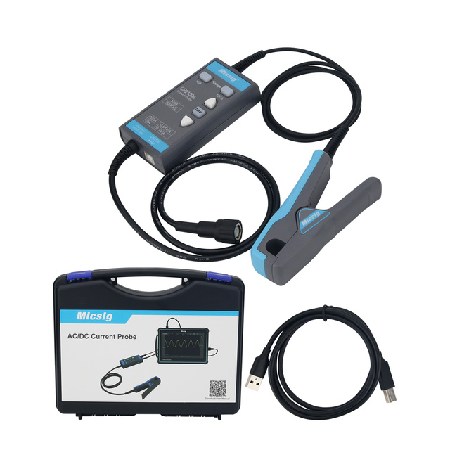 Micsig CP2100B 2.5MHz 10A/100A USB Powered AC DC Current Probe Electronic Measuring Instrument BNC Interface for Oscilloscopes