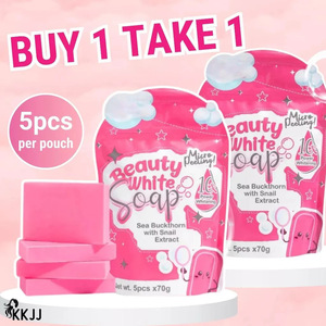 Bạn Phát Sáng Babe 1-Gói Vẻ Đẹp Trắng Xà Phòng Handmade Cây Hắc Mai Biển Ốc Chiết Xuất 5 Thanh X 70G Than Chống-Mụn Trứng Cá Rắn Cho Làm Trắng - Product Image 2