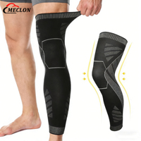 Genouillère de sport professionnelle en nylon avec gel, support complet de la jambe, protection respirante et pliable pour une compression maximale
